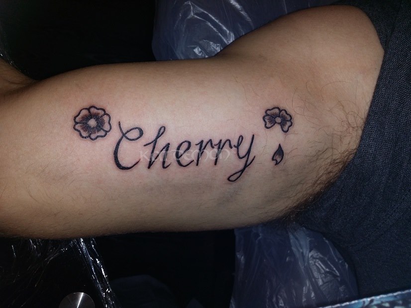 Cherry & blossoms tattoo